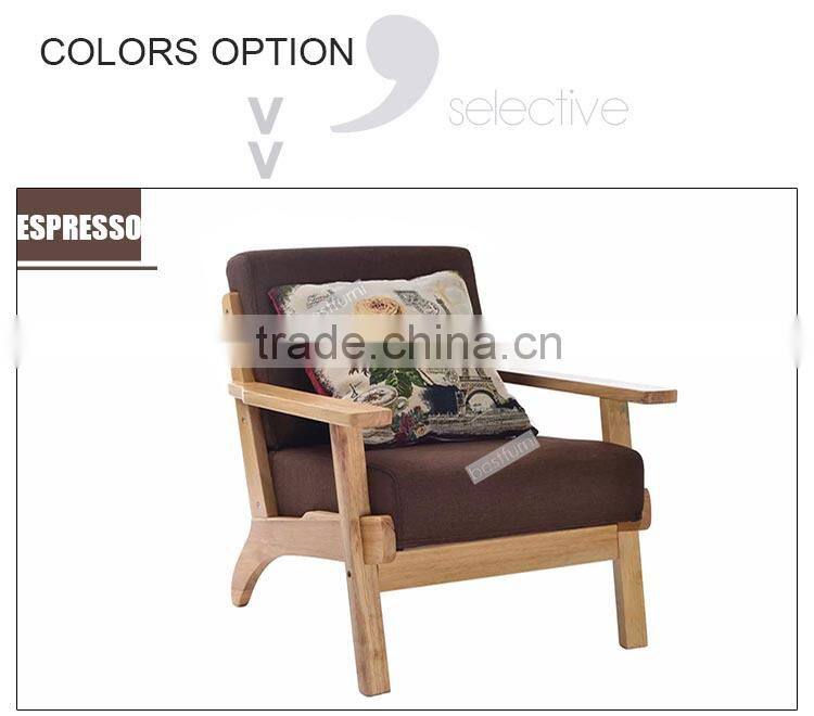 Simple Oak Sofa with Single Double & Three Seats