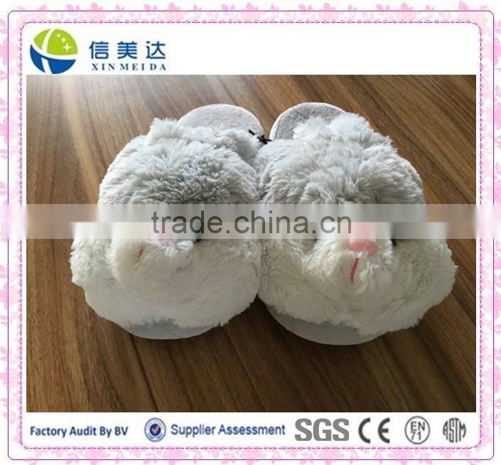 Cheap funny plush stuffed bunny animal slipper