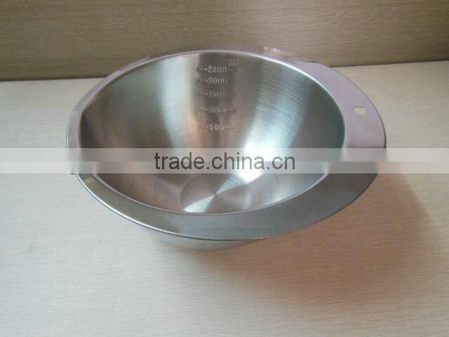 stainless steel salad bowl, food bowl, measuring bowl