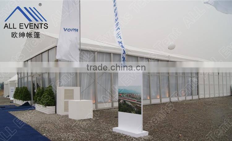 Outdoor clear span event tent with ABS walls