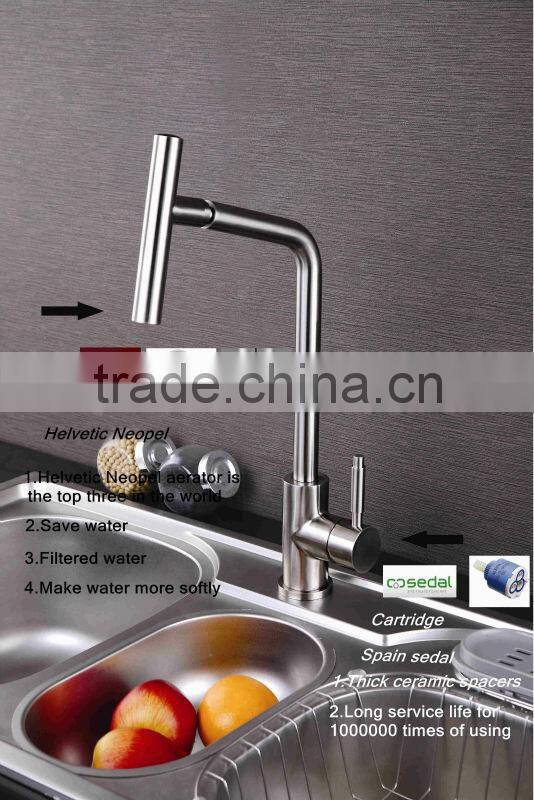 SUZAN(2204) European style lead free SUS304 stainless steel kitchen faucet&tap(2204)