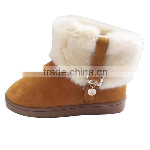 2015 Hot selling fur ladies warm snow boots cheap