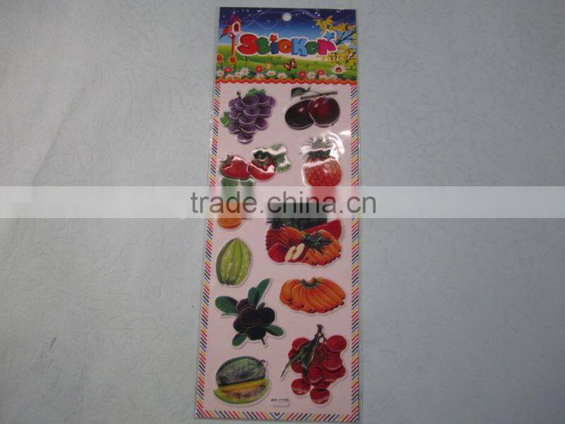 Fruit adhesive sticker apple, banana,watermelon etc.,