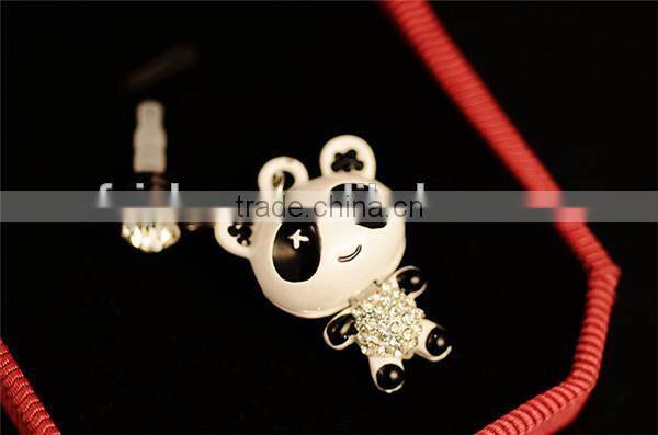 Fashionable Cheapest animal earphone dust plugs