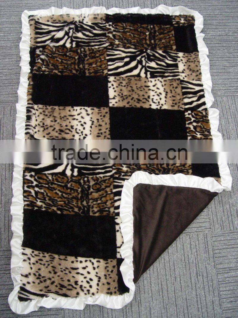 satin trimed pet blanket