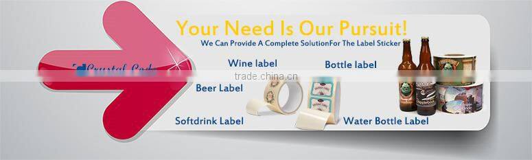Customized adhesive PET shampoo mineral water plastic bottle printing transparent label stickers materials packaging
