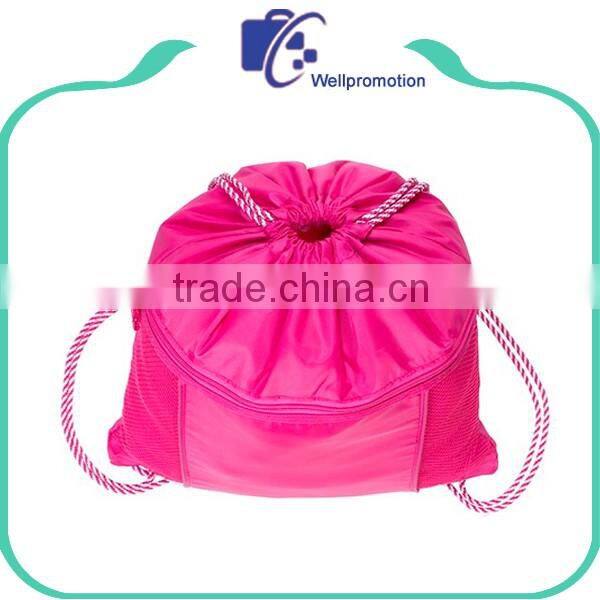 Colorful polyester Drawstring bag Cinch Sac