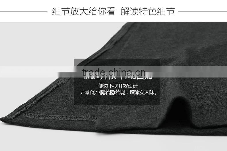 Posed fairy elegant dress female age season long trendy black skirts