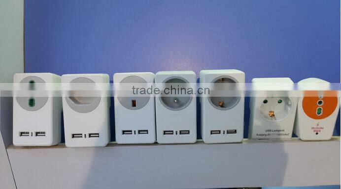 New design 2014 10-16A 250V 5way Extension electrical power strip