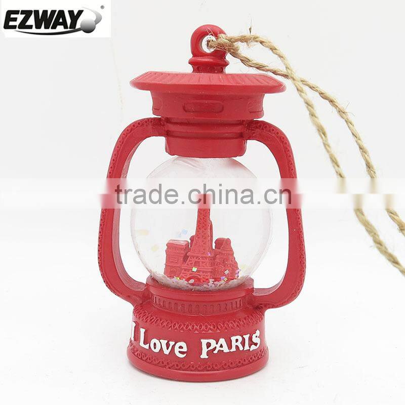 Fashion Design Cute Resin Decorative souvenir Lantern snow globes wholesale