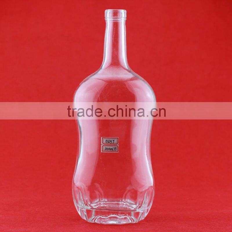 High reach ball shape wine bottles jar shape liquor bottle Clown shape 1 litter bottles