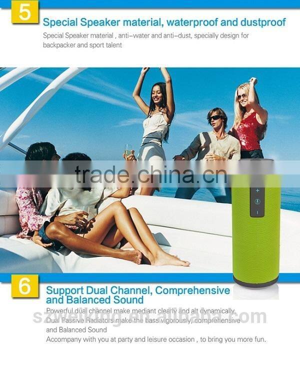 Waterproof Outdoor Round Speakers, Wireless Bluetooth Speaker 4.0 with 2 X 5 W Drivers