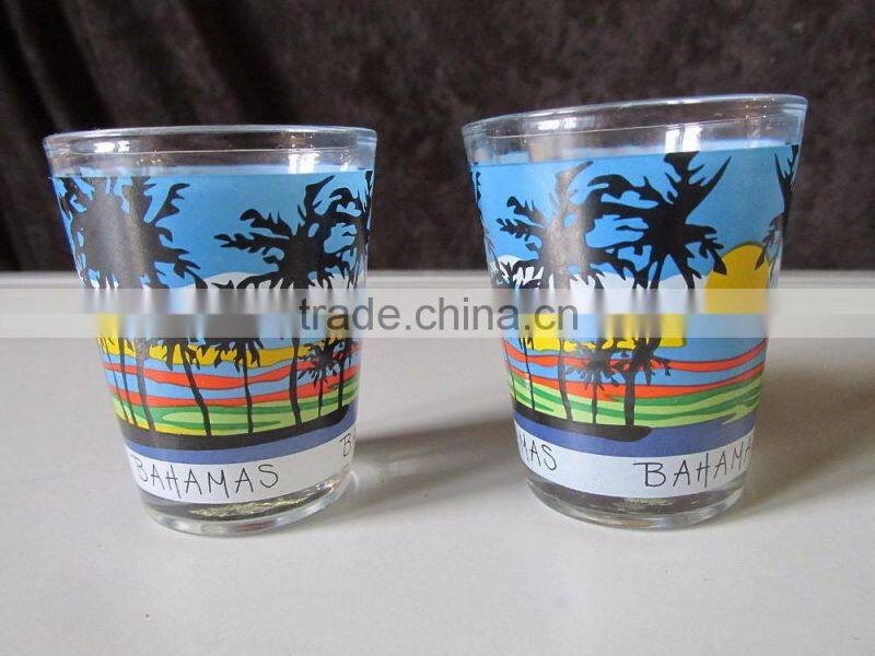 1.5oz cheap price bahamas flag shot glass souvenirs