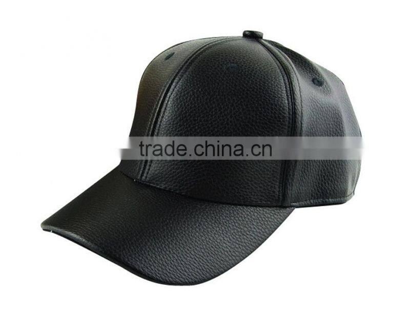 PU Leather Baseball Cap Biker Trucker Outdoor Sports Snapback Hats Free Shipping