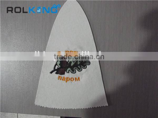 2015 cheap wool felt sauna hat embroidery sauna hat