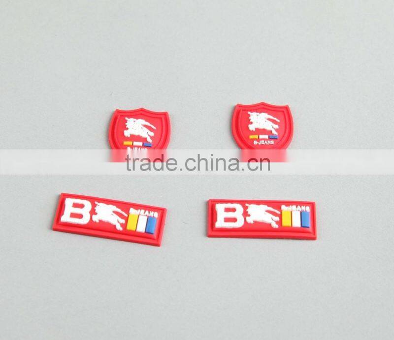 High Quality Customized PVC Rubber Silicone Label Patch For Bag