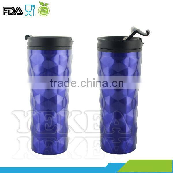 custom color stainless steel starbucks travel coffee mug with plastic lid