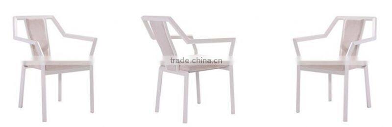 Kinked iron frame dinning chair with PU high bouncy sponge and iron legs