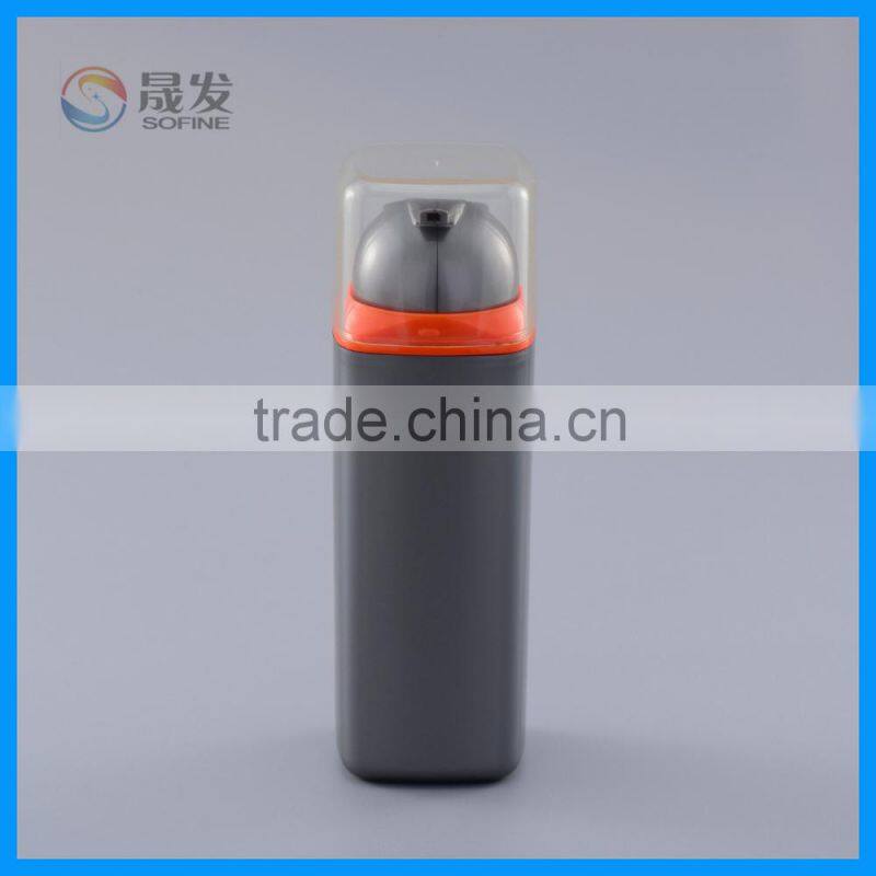 Square plastic lotion pump bottle