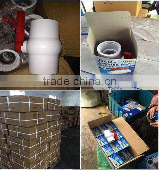 PVC TWO PIECES BALL VALVE(ABS HANDLE)