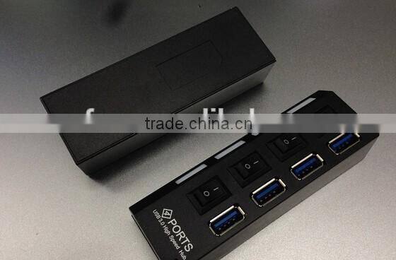 4 Ports USB 3.0 HUB / 4 Ports Hub Speed 5Gbps for PC laptop / USB hub on/off switc
