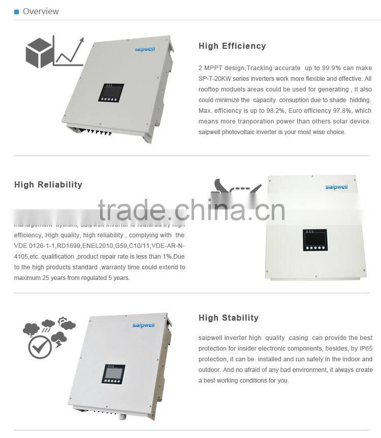 2014 hot sale wind solar hybrid inverters SP-T-13KW