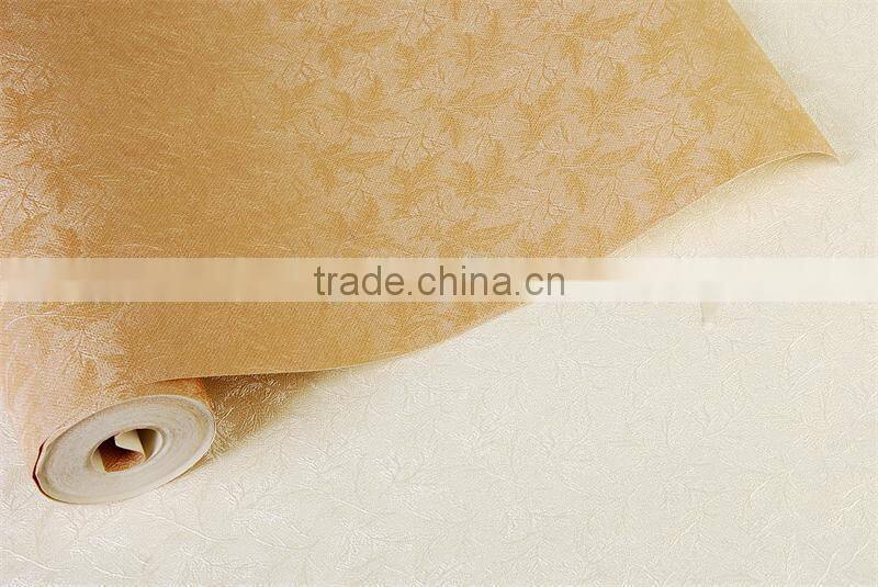 2015 new designer flower project vinyl wallpaper