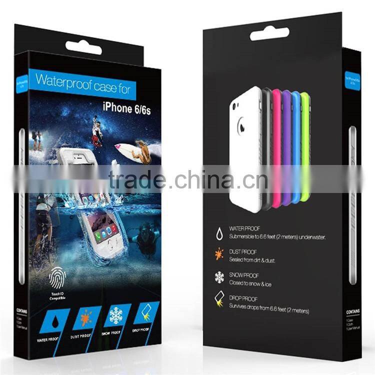 100% Seal Waterproof Phone Case for iPhone 6 6S White IP68 Mobile Housing