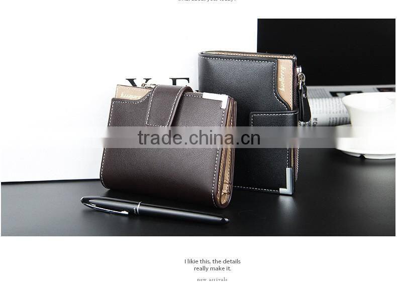 Fashion short man leather baellerry wallet