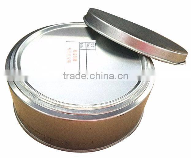top quality round metal box candle lock clear window