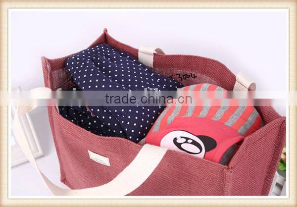 Cheap Dyeing jute bags with cotton handles