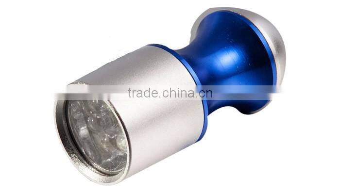 Fashion Multi-Color tail switch mini cute keychain light aluminum metal keychain flashlight