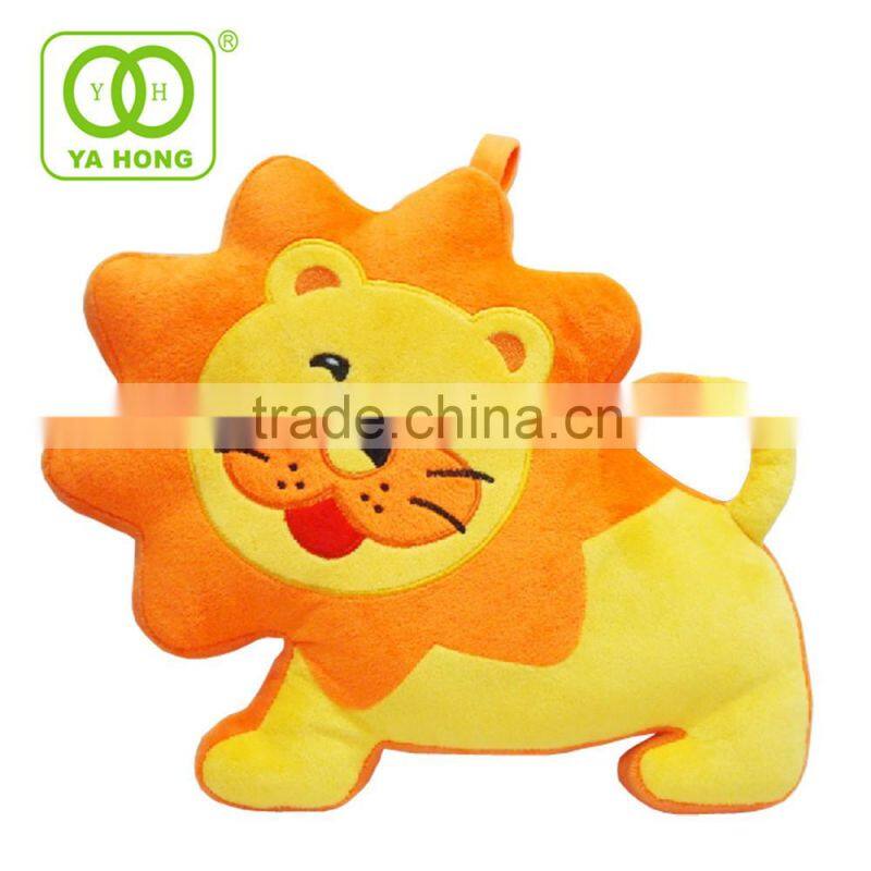 China custom plush flower shape pillow with tiger pattern