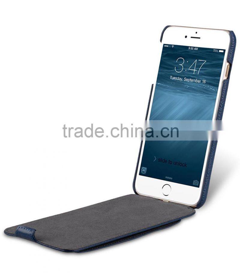 Newly Flip card Cover Dark Blue Premium Leather Case for Apple iPhone 7 Plus(5.5")