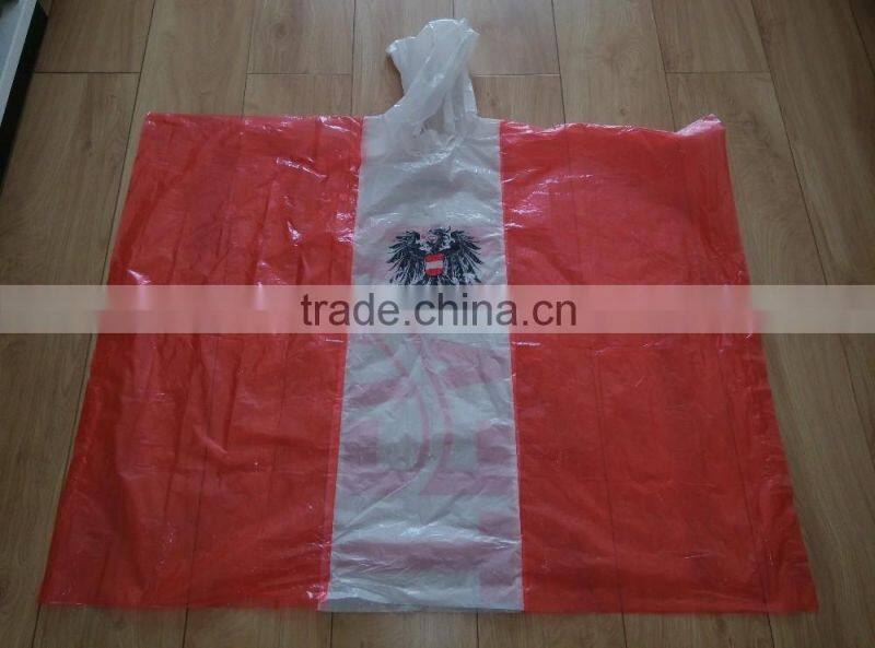 YunShang promotioal colorful disposable pe rain poncho