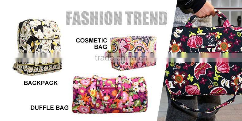 2016 hot cotton fancy quilted fashion foldable womens large computer bag