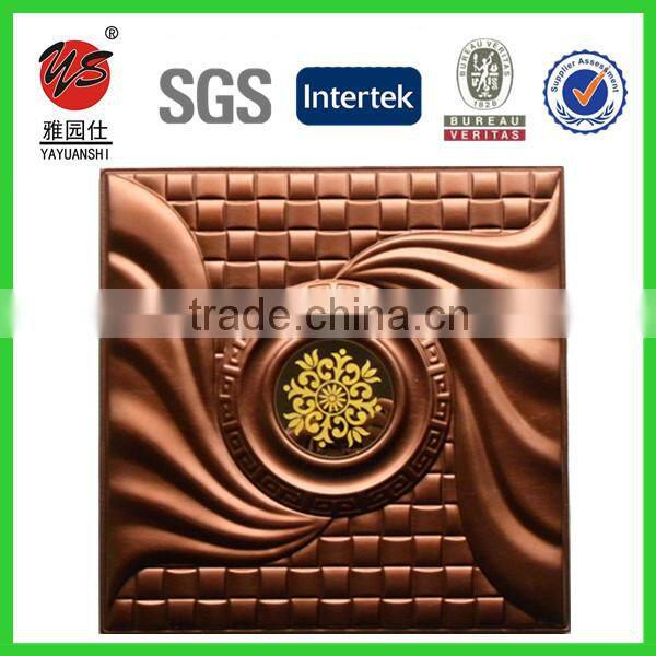 2016 European artistic 3D PU leather covering wall panel ceiling panel, 3D leather wall panel