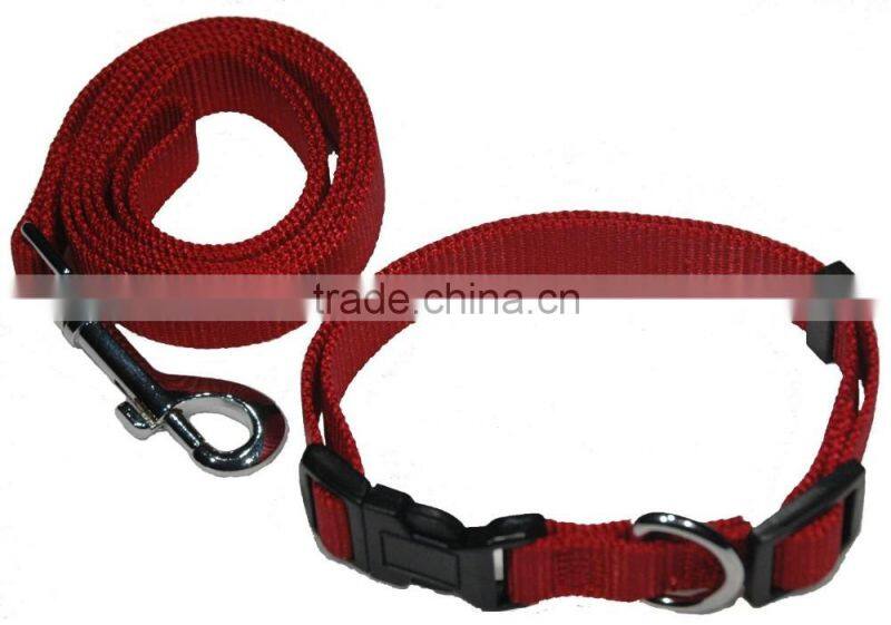 High quality Adjustable Nylon dog collar and leash set for Small Medium pets