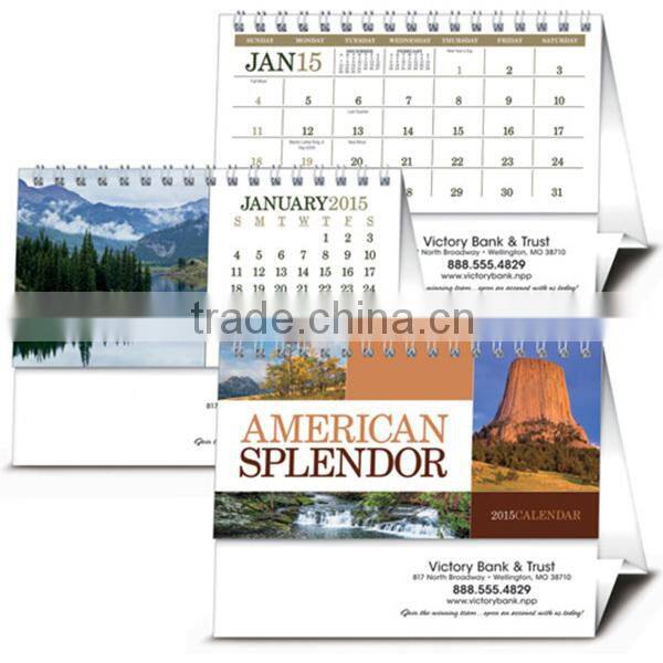 Wholesale Custom Calendar Printing/Desk Calendar Stand