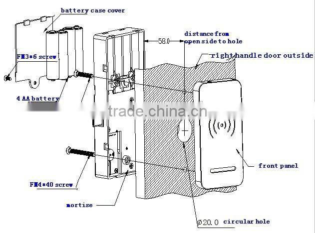 electronic rfid cabinet lock
