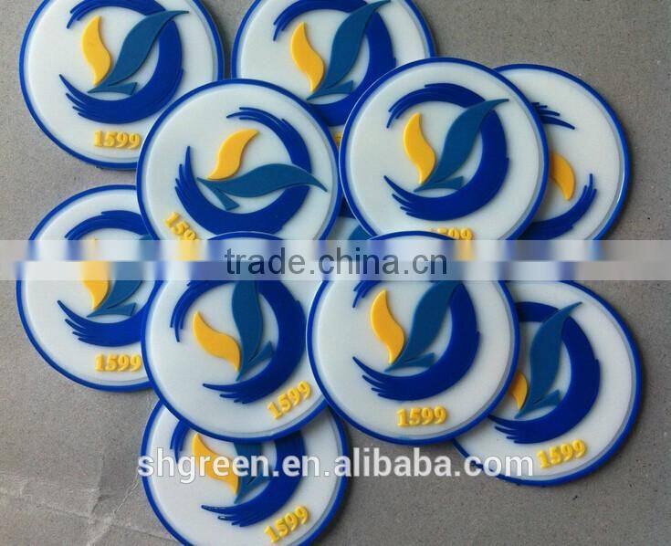 Colorful brand name rubber label,die cut PVC rubber patch for bags
