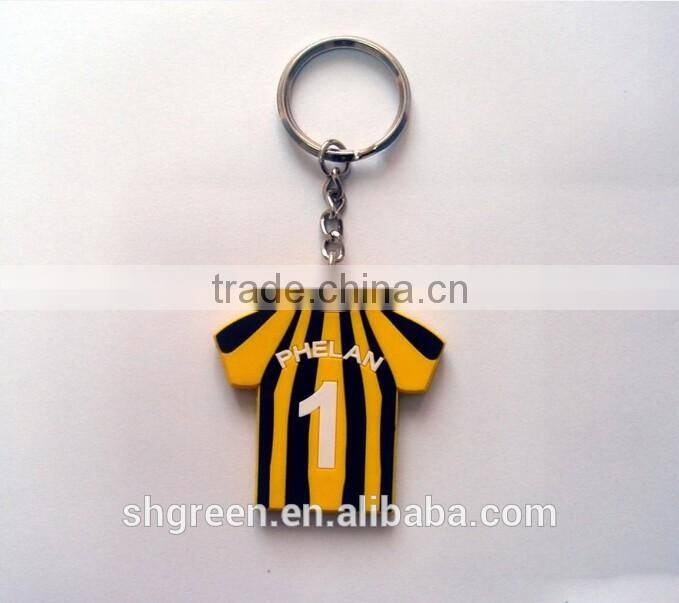 Lovely heart logo 2D rubber keychain