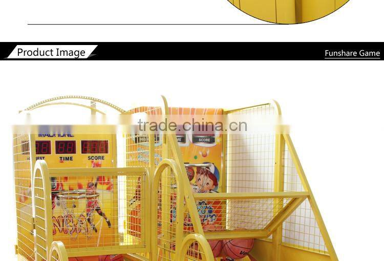 Funshare popular coin operated mini street basketball arcade game machine for children