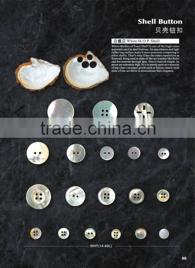 White M.O.P shell buttons