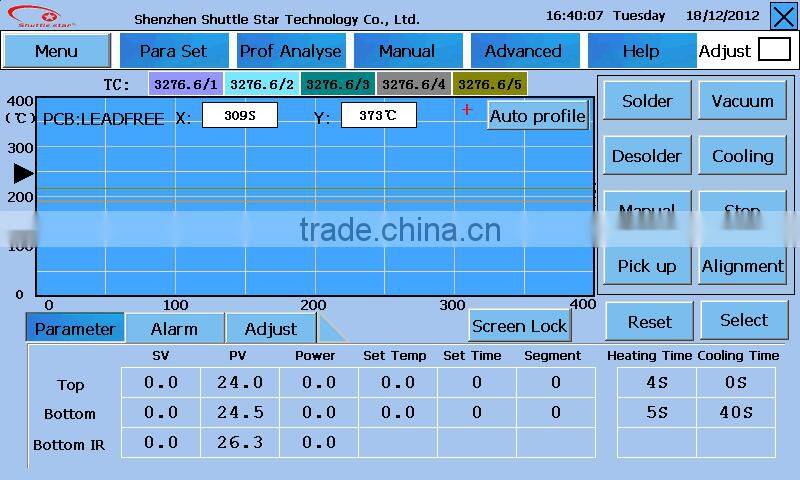 Shuttle Star Automatial BGA Rework Station RW-PS400 forBGA Rework Station RW-PS400 soldering and mounting with HDMI Camera