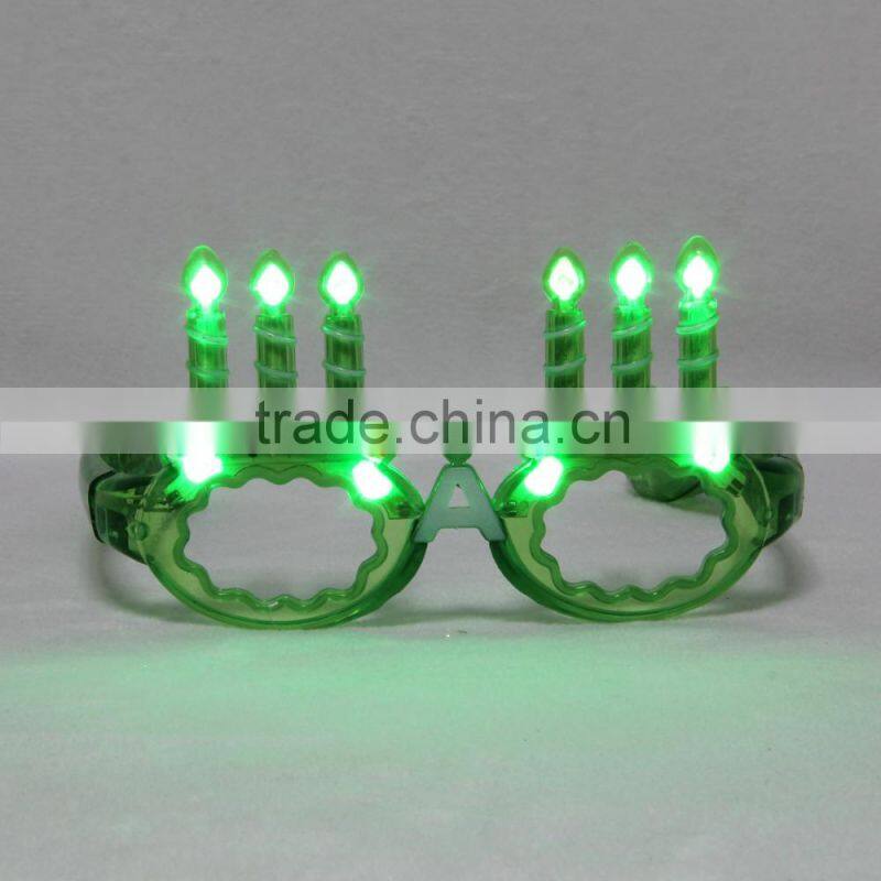 Nightclub bar Carnival Halloween Christmas party supplies, Plastic Light glasses LED glasses 10 lights fire shaped glasses