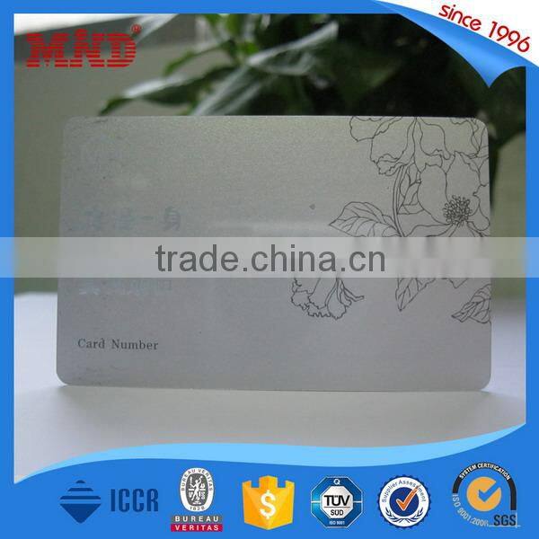 MDP323 Beautiful design Standard size silk print laser die cut metal business card