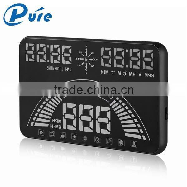 Wholesale Factory price GPS and OBD Head Up Display HUD for Car With Speed and Overspeed Display