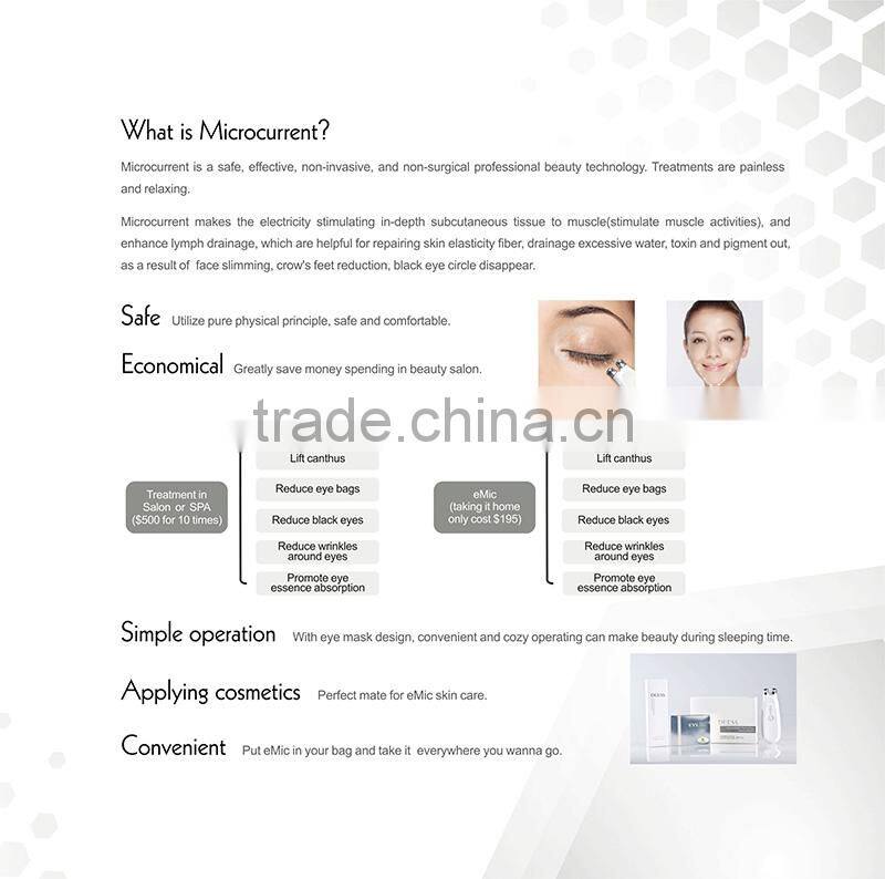 DEESS oem household mini skin rejuvenation anti aging machine eye care microcurrent 5 in 1 face lift machine