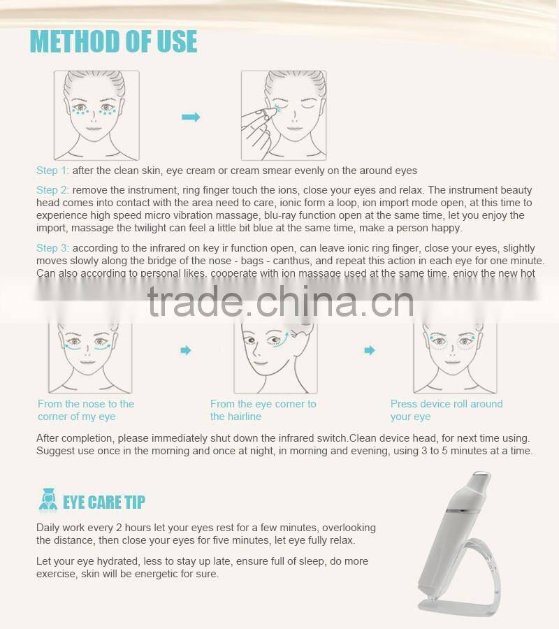 Beauty product manufacture portable massage table anti dark circle eye massage pen